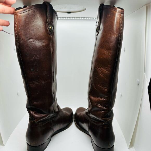 Vintage Frye Melissa Button Cognac Tall Riding Boots size 7 - Picture 9 of 11
